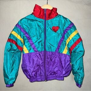 Vintage 90’s J.P.I. Company color-block windbreaker jacket 5T